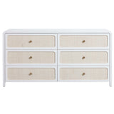 Patty 6 Drawer Dresser, White-Furniture - Bedroom-High Fashion Home