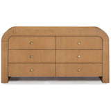 Hump 6 Drawer Dresser, Natural