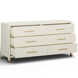Dani 6 Drawer Dresser, Cream