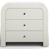 Hump 3 Drawer Bedside Chest, White