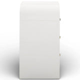 Hump 3 Drawer Bedside Chest, White