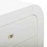 Hump 3 Drawer Bedside Chest, White