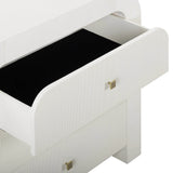 Hump 3 Drawer Bedside Chest, White