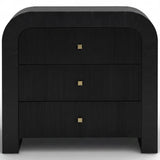 Hump 3 Drawer Bedside Chest, Black