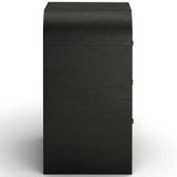 Hump 3 Drawer Bedside Chest, Black