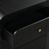 Hump 3 Drawer Bedside Chest, Black