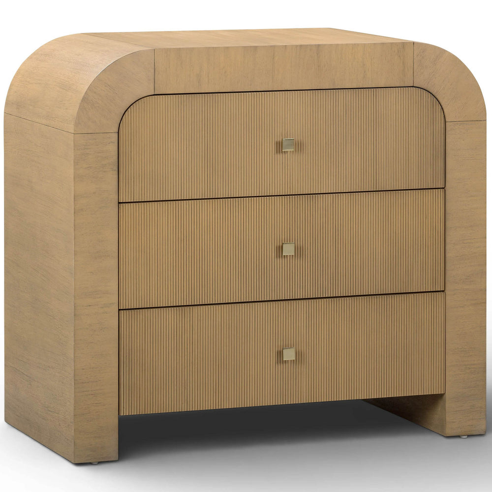 Hump 3 Drawer Bedside Chest, Natural