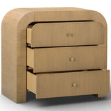 Hump 3 Drawer Bedside Chest, Natural