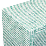 Tia Mother of Pearl Nightstand, Blue