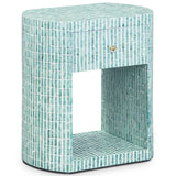 Prim Capiz Shell Nightstand, Blue