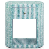 Prim Capiz Shell Nightstand, Blue