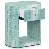 Prim Capiz Shell Nightstand, Blue