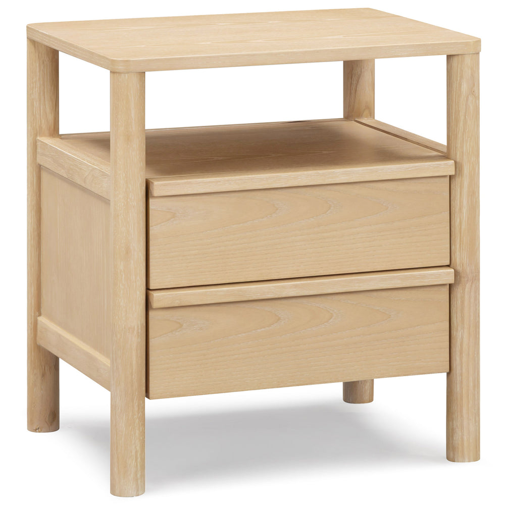 Tyra 2-Drawer Nightstand, Natural