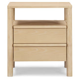 Tyra 2-Drawer Nightstand, Natural