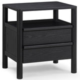 Tyra 2-Drawer Nightstand, Black
