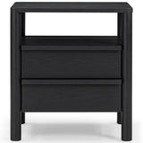 Tyra 2-Drawer Nightstand, Black