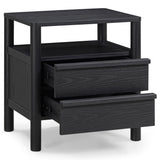 Tyra 2-Drawer Nightstand, Black