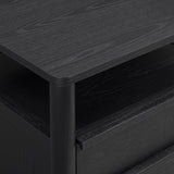 Tyra 2-Drawer Nightstand, Black