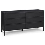 Tyra 6-Drawer Dresser, Black