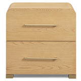 Marissa 2 Drawer Nightstand, Natural Ash