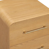 Marissa 2 Drawer Nightstand, Natural Ash
