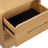Marissa 2 Drawer Nightstand, Natural Ash