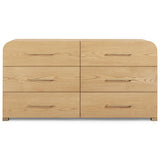 Marissa 6 Drawer Dresser, Natural Ash