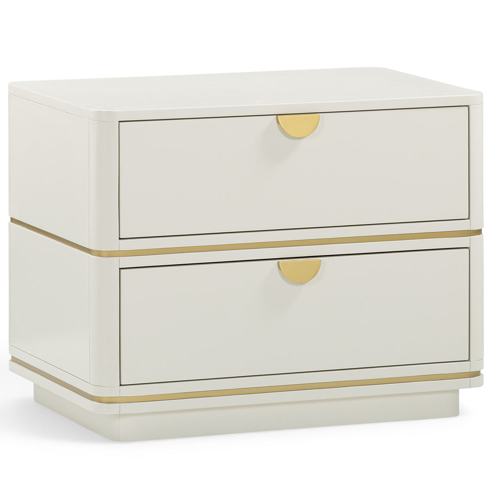 Julieta 2 Drawer Nightstand, Cream