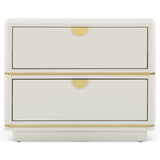 Julieta 2 Drawer Nightstand, Cream