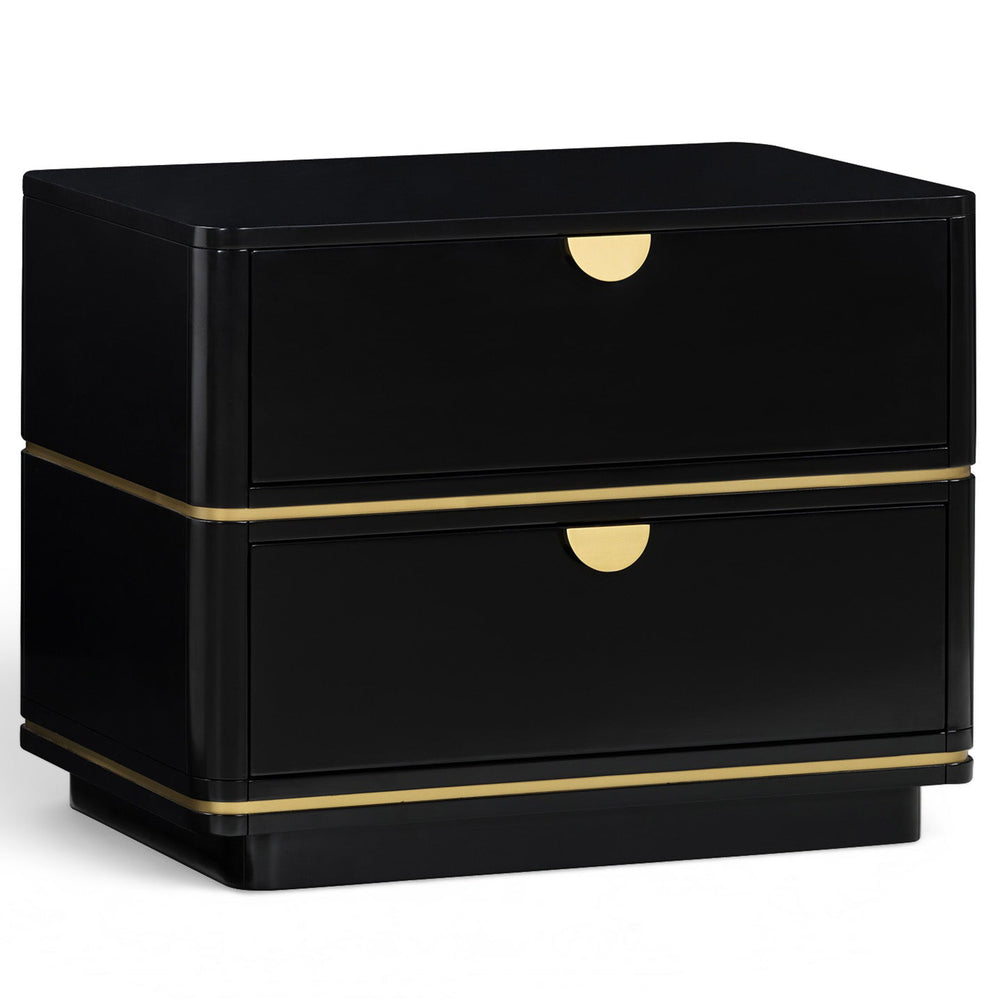 Julieta 2 Drawer Nightstand, Black