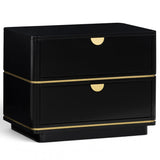 Julieta 2 Drawer Nightstand, Black