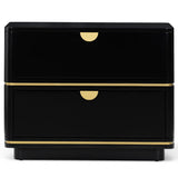 Julieta 2 Drawer Nightstand, Black