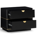 Julieta 2 Drawer Nightstand, Black