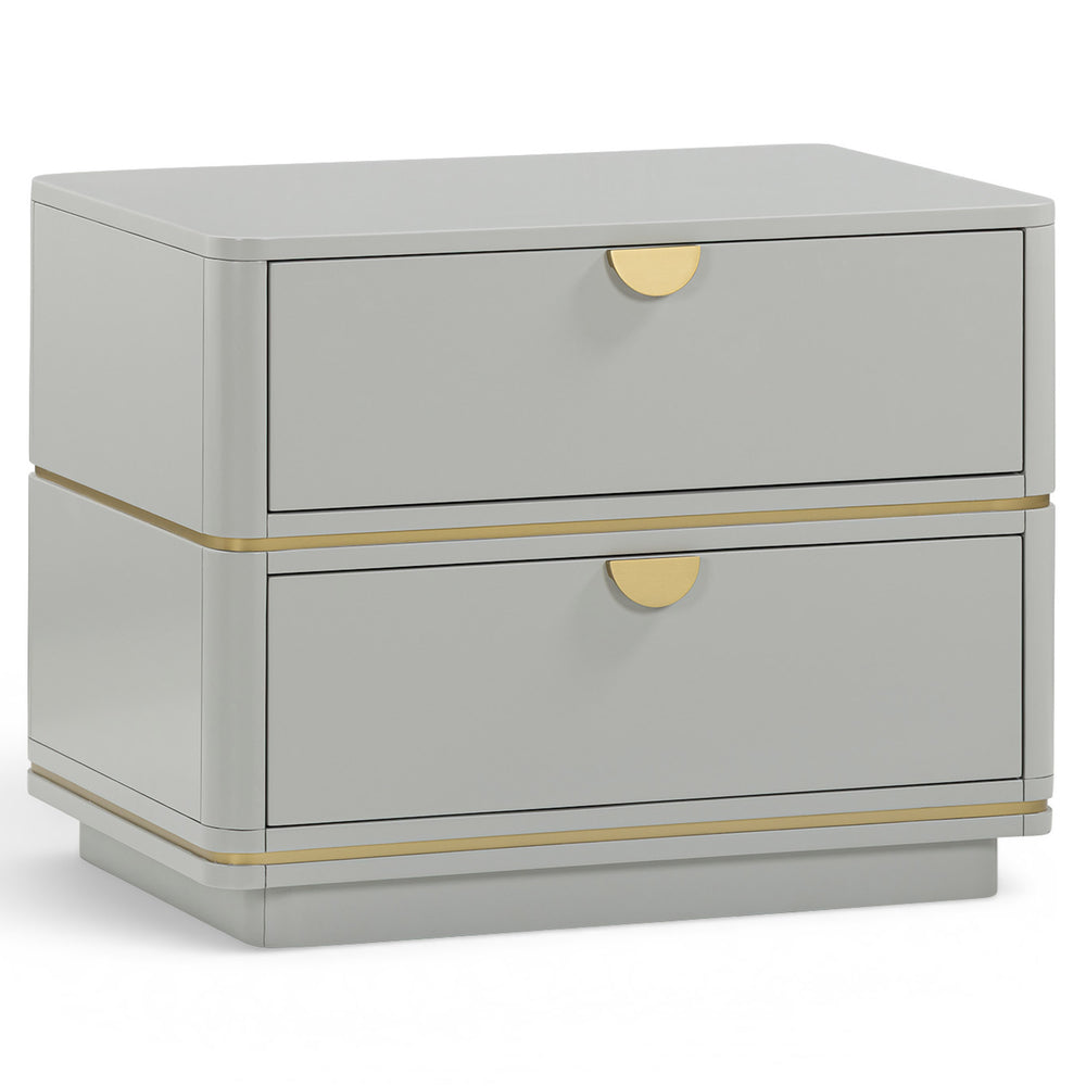 Julieta 2 Drawer Nightstand, Grey