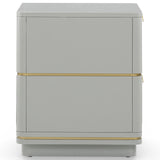 Julieta 2 Drawer Nightstand, Grey