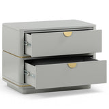 Julieta 2 Drawer Nightstand, Grey