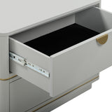 Julieta 2 Drawer Nightstand, Grey