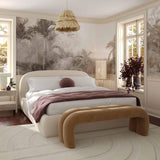 Bara Velvet Bed, Cream