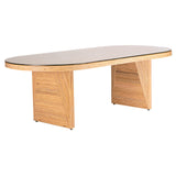 Caren Oval Dining Table, Natural-Furniture - Dining-High Fashion Home