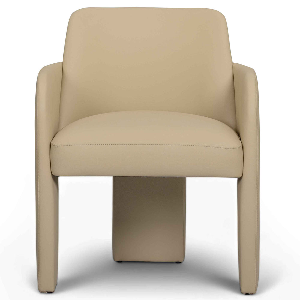 Leo Performance Vegan Leather Dining Chair, Taupe, Set of 2