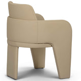 Leo Performance Vegan Leather Dining Chair, Taupe, Set of 2