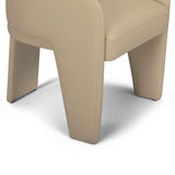 Leo Performance Vegan Leather Dining Chair, Taupe, Set of 2