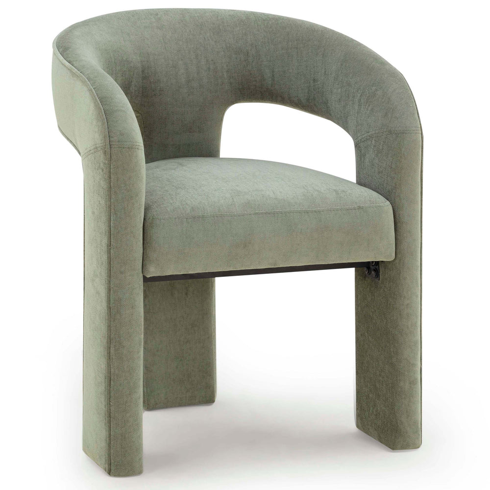 Malone Chenille Dining Chair, Green, Set of 2