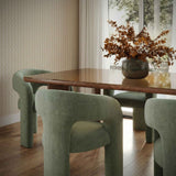 Malone Chenille Dining Chair, Green, Set of 2