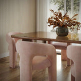 Malone Chenille Dining Chair, Blush, Set of 2