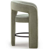 Malone Chenille Counter Stool, Green