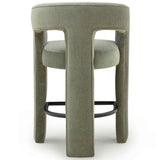 Malone Chenille Counter Stool, Green