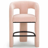 Malone Chenille Counter Stool, Blush