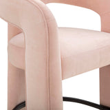 Malone Chenille Counter Stool, Blush