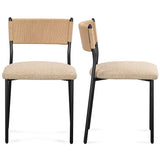 Celine Dining Chair, Tan, Set of 2